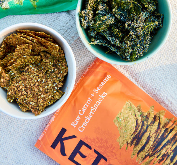 Keto Raw Carrot & Sesame Crackers
