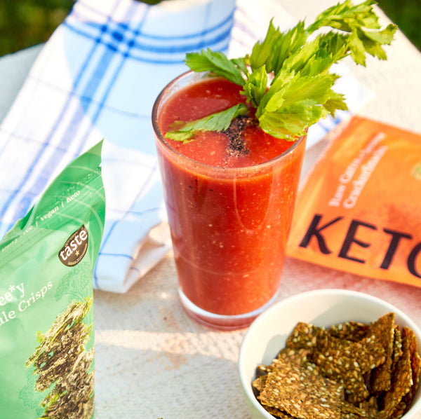 Keto Raw Carrot & Sesame Crackers