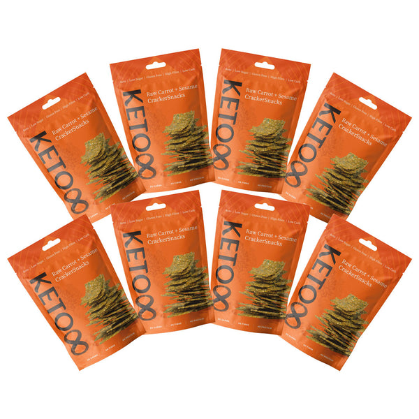 Keto Raw Carrot & Sesame Crackers