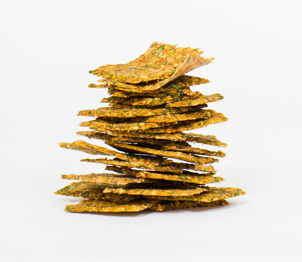 Keto Raw Carrot & Sesame Crackers