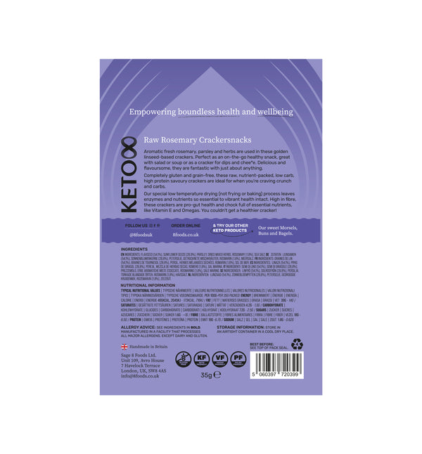 Keto Raw Rosemary Crackers